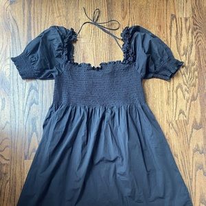 Adorable black poplin Hill House Nap Dress - Athena. Sz Medium.